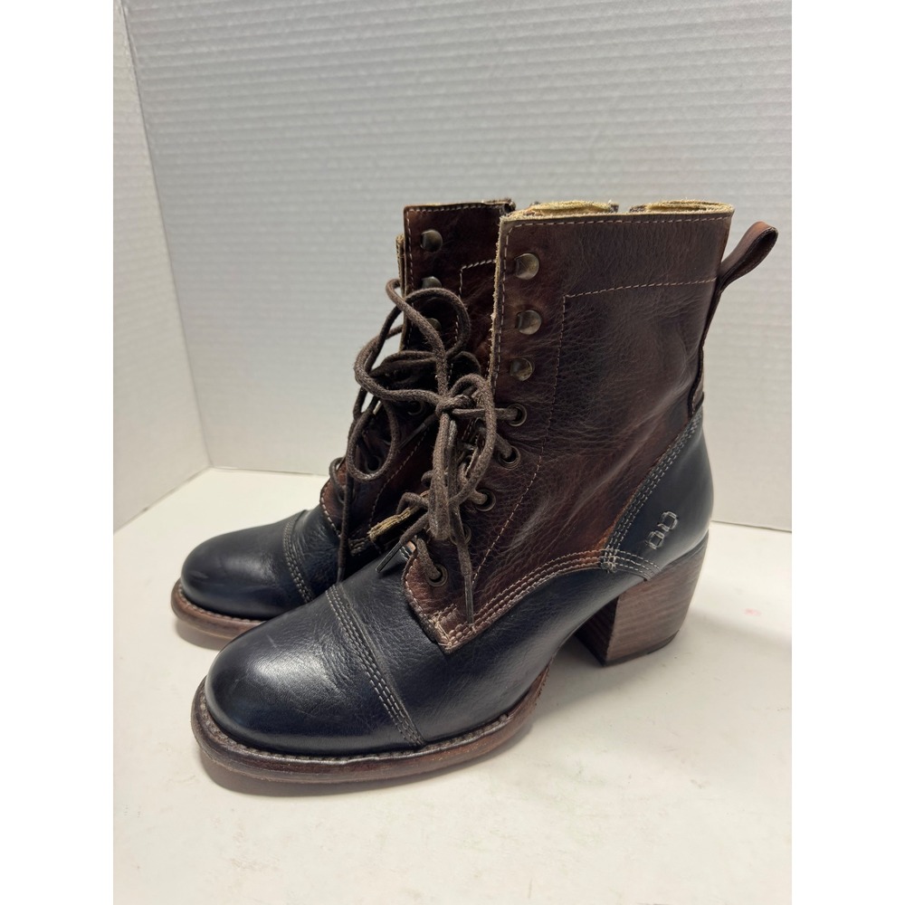 Bed Stu Manchester II Two Tone Leather Lace Up‎ Boots Cobbler Brown Womens 7